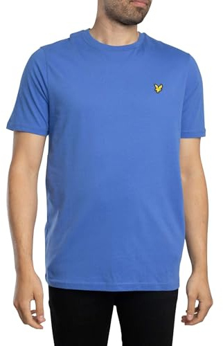Lyle & Scott Mens Logo Regular Fit T-Shirt Short Sleeve Lifestyle Cotton Dandy Blue L