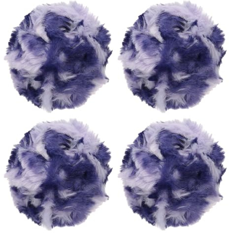 PATIKIL 4 Pelotes 35yds Faux Fur Yarn 0.7OD 50g Dark Light Purple | Fil Doux et Duveteux, Crochet Fluffy Chunky Polyester Plush Fur pour Crocheter et Tricoter à la Main Châles Tapis