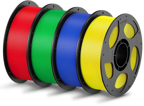 ANYCUBIC PLA Filament 1,75mm, Refill PLA und Spool Kit, 3D Drucker Filament PLA, Vakuumverpackung, Intelligente Identifikation, 4KG Rot Grün Blau Gelb
