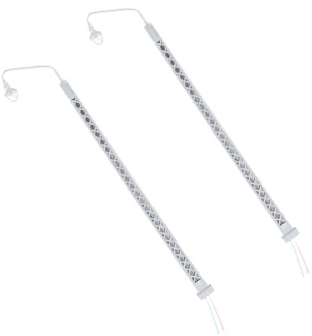 HAWILLOSCH 2stücke Miniatur Zug Eisenbahn Licht Modell Für Sandtisch Szenendekor Mikrolandschaftslichtornamente Minihausdekor Komplettset