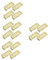 Uonlytech 4 Sätze Metallclip -ordner Clips Clips Heftklammern Groß Clipboard-clips Für Unternehmen Bindeklammern Für Lehrer Büroklammern Golden Aluminiumlegierung 4 Stück * 4