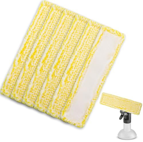 SENLINLIN 6 Stück Ersatzpads für Kärcher Fenstersauger Zubehör, für Kärcher Fenstersauger Ersatzteile, Fensterreiniger Ersatzteile für Karcher WV2 WV5 WV6 Plus Premium (ohne Sprühflasche)
