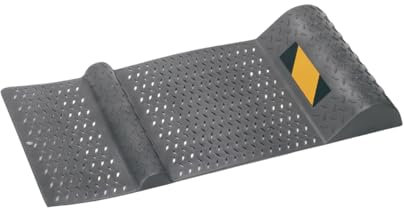 Parkmatte Parkmarkierung 52,5x25x5,2cm Selbstklebende Einparkhilfe Mit Bremsschwelle PKW, Schwarz