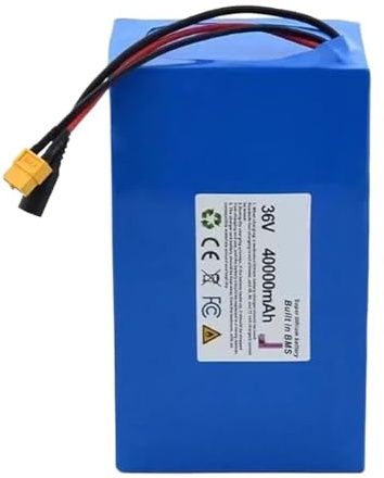 36V 40Ah Batterie De Vélo Électrique Batteries pour Trottinettes Pliables 10S5P Batterie Lithium-ION Étanche Haute Puissance Carte De Protection Intégrée T