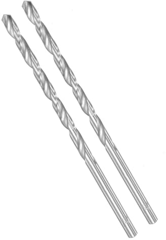 ROWORKX 2Pcs 6.5mm x 160mm Extra Long HSS Twist Drill Bits - Straight Shank Spiral Drill Bits for Wood, Metal, Aluminium, Plastic