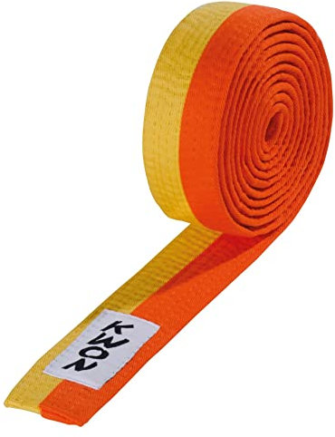Budo-Gürtel 2-farbig (gelb/orange, 240)