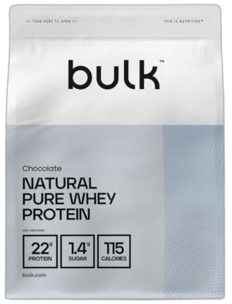 Bulk Natural Pure Whey Protein Concentrate, Chocolate, 500 g | No Artificial Sweetners
