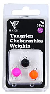 K.P Tungsten Cheburashka Bottom Jig Sinker Chebu 7 Gramm UV aktiv 3 Stück