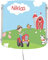 CreaDesign WA-1002, Bauernhof, Kinderzimmer Wandlampe personalisiert mit Namen, Nachtlicht/Schlummerlicht für Steckdose, E14, 22 x 22,5 x 8,5 cm