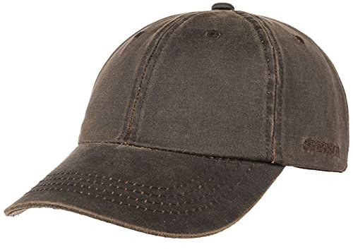 Stetson Statesboro Old Cotton Cap Herren - Baseballcap mit UV-Schutz 40+ - Mütze mit Baumwolle in Vintage Lederoptik - Basecap Frühjahr/Sommer braun L/XL (58-61 cm)