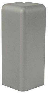 Trevendo® Außenecke silber für Sockelleiste weiß 58mm TOP MDF Fußleisten für Vinyl Laminat Parkett