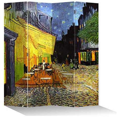 Fine Asianliving Paravent Raumteiler Spanische Wand L160xH180cm Beidseitig Trennwand Room Divider Raumtrenner Bedruckte Canvas Sichtschutz Leinwand Doppelseitig