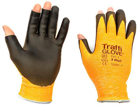 Traffiglove TG350 3 Digit Cut Level 3 Safety Material Handling Grip Work Gloves Size 7 x30