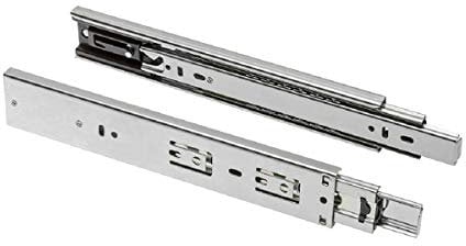 MS Beschläge Schubladenauszug mit Selbsteinzug 1 Paar Vollauszüge 45 mm Höhe Teleskopschiene Teleskopauszug Vollauszug Schubladenschiene (650mm)