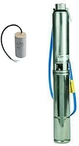 4GS07 POMPA SOMMERSA PER POZZI LOWARA 4GS07M HP1 V230 MONOFASE 90LTMIN 6BAR MAX MOTORE EBARA