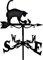 Fenteer Classic European weathervane Scene Garden Stake Weather Vane Wind Direction Indicator, Cat and Rat, 35x75cm