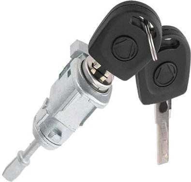 CANTONDZ Barril de cerradura de puerta delantera derecha del conductor con 2 llaves Compatible con VW Golf Mk4 Bora Fox Fabia New Beetle Transporter T5 1U0837168