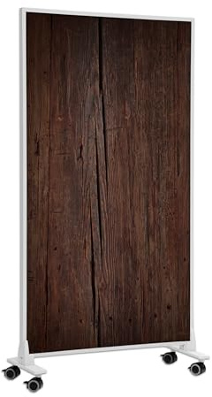 Könighaus Bildheizung Standgerät 450 Watt - Thermostat | 5-12 m², Motiv: Holzbrett, mobile Standheizung, Standfüße, in 2 min warm