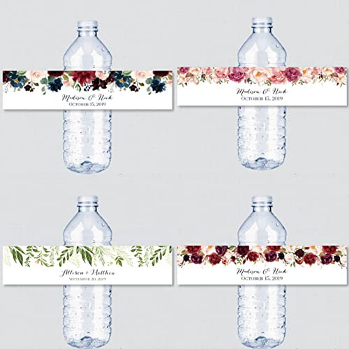 gue Personalized Water Bottle Labels, Wedding & Party Labels, 20x5 cm, 30 Pack, Paper, BPA Free, Reusable, 500ml, Bottle Label
