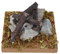 Puppenhaus Lagerfeuer, DIY Puppenhaus Mini Outdoor Gartenszene, Holzsimulation Lagerfeuer Modell Spielzeug Zubehr f¨¹r 1/12 Puppenhaus(Lagerfeuer)Wawa house