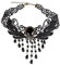 1Pcs Gothic Halskette Set Schwarz Spitze Kette Damen Gotisch Choker Zubehör Vintage Halsband Victorian Schmuck für Halloween Pfingsten Maskerade Karneval Fasching
