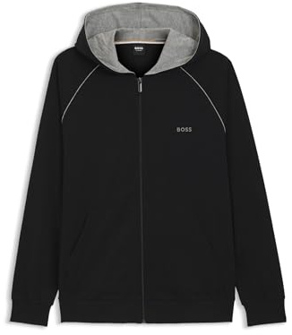 BOSS Hoodie Aus Stretch-baumwolle Mit Reißverschluss