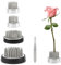 DBREAKS Blumen Frosch, 4 Stück Steckigel Blumen, Kenzan Blumendekoration, Rund Blumenigel, Flower Frog Blumenarrangement, Blumenhalter Ikebana, Edelstahl-Nadel für Blumenschmuck (23mm*2/40mm*1/46mm*1)