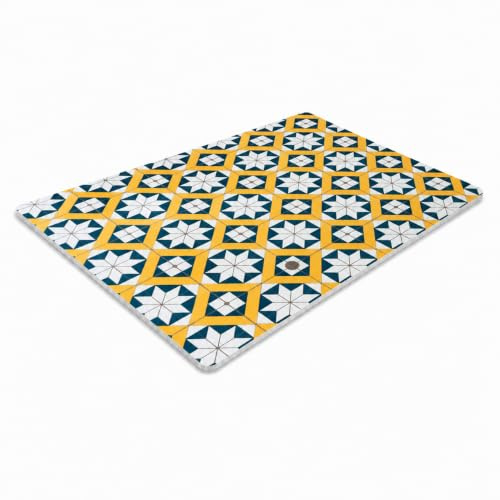 Pagnanno. Chopping Board-Catering Cutting Set-Kitchen Board-Glass Worktop Savers-Sink Chopping Board-Large-Worktop Protectors Heat Resistant-Marble Effect Grey (Design 15, 50 x 40 cm (Pack of 1))