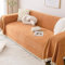 Homxi Sofabezug 4 Sitzer Big Sofa,180x380CM,Couch Überzug Einfarbig mit Quaste Überwurf Sofa Chenille Handtuch Sofa Orange Couch Überzug