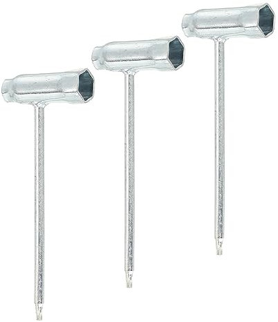 PATIKIL 13mmx19mm Chainsaw Tool Wrench, 3 Pcs Chainsaw Combination T-Wrench Hex Wrench Spark Plug Socket for Chain Saw Nuts, Silver
