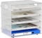 EasyPAG 5 Tier Desktop A4 Office Mesh Tray Desk Tidy File Holder Paper Organiser Magazine Storage Rack,White