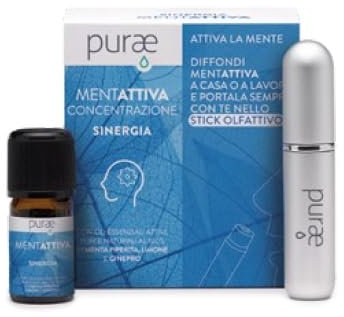 NASOTERAPIA Purae Mentattiva Concentrazione Kit Sinergia 5 ml + Stick Olfattivo
