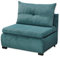Stella Trading Charlie Bequemes Schlafsofa mit Bettkasten in Cord-Optik, Azur - Kompaktes Sofa mit Schlaffunktion - 103 x 75/90/92 x 83 cm (B/H/T)
