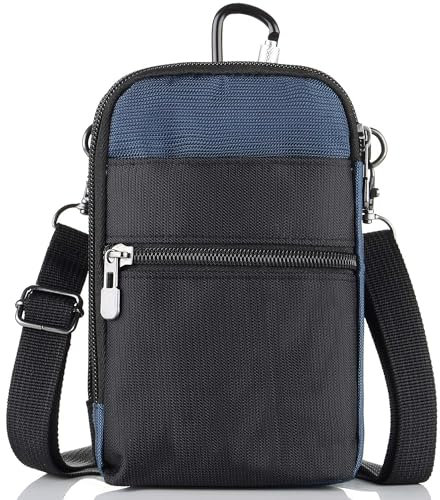Handy Umhängetasche für Herren, Handy Gürteltasche mit Rfid, Klein Handytasche Herrentasche Reisepass Schultertasche Sling Brustbeutel Hüfttaschen Geldbörse Crossbody Tasche mit RFID Blockierung Fach