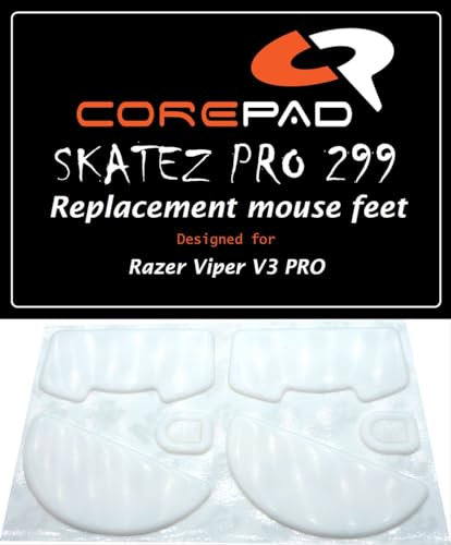Corepad Skatez PRO 299 Replacement Mouse Feet Compatible with Razer Viper V3 PRO Wireless