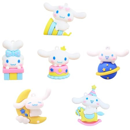 Educatgame 6 Pcs Kawaii Anime Sakura Miku Miniature Figure Cake Toppers, Great for Theme Birthday Party Decoration Supplies, Keychains, Anime Fans or Friends Gifts