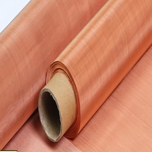 Kupfergewebe, Kupfersiebgewebe, Drahtgeflecht, Kupferblechgewebe, Drahtgeflecht, Abschirmgewebe, Filter, Kupfer, elektromagnetische Abschirmung (Farbe: Copper 200mesh, Größe: 1 x 1 m)