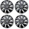 FREWSCN 4er Set Auto Radzierblende für Toyota Yaris 2013-2020,Langlebige Schlagfest Felgenabdeckung Zierkappen Zubehör,B1-16 inch Full Black