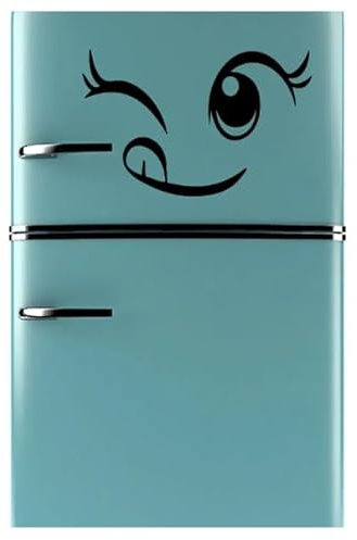 Aufkleber-Design Smiley Wandtattoo Wandbild Kunst Tapete Wohnkultur Poster Küche Haus Dekoration, schwarz, 45 cm x 70 cm