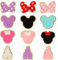 12 Pcs Chenille Mouse Patches, GOKEPO Cute Mouse Bows Castle Embroidered Patches Kids Iron on Knee Patches Gold Trimmed Iron on Patch Mouse Decorative Patches Sew on Embroidered Applique for Clothing