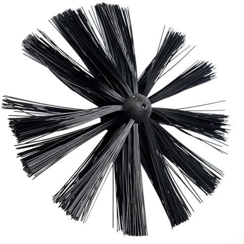200mm Chimney Cleaning BrushChimney Sweep, Chimney Brush Duct Brush Dryer Vent Brush Chimney Lint Remover Bristle Head for Fireplace, Dryer Vent, Fume Hood