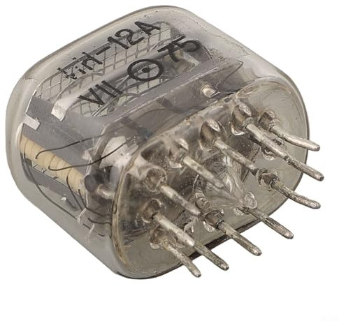 YUANGANG Nixie Tube Digital Display Glas Metall Neon Gas Kaltkathode Kontrollleuchte für DIY Uhr Projekte Retro Steampunk Design 200V Netzteil