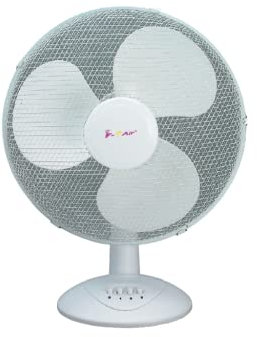 Brightium Tischventilator, 40 cm, 45 W, mit 3 einstellbaren Geschwindigkeiten, ideal, um Ihren Raum zu jeder Jahreszeit kühl und komfortabel zu halten.