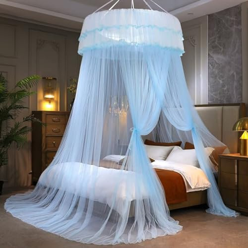 BohrenCL Moskitonetz Bett für Doppelbett Einzelbett, Moskitonetz Betthimmel, Bettvorhang, Baldachin Kinderzimmer, Hängendes Bettnetz