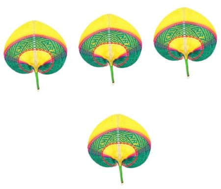 TOPBATHY 4 Piezas ventilador de totora ventiladores aire decoración aire ventiladores de pared ventiladores para pared ventiladores de refrigeración abanico natural bambú