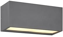 lightling Außenwandlampe Marcel, Außenlampe Wandlampe, Up and down Beleuchtung, Wandmontage, IP44 Outdoor, Höhe 11 cm, Breite 25 cm, Druckguss Aluminium, anthrazit