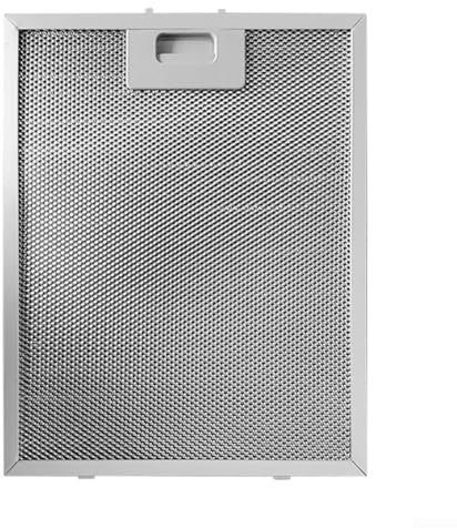 Homeponnew Filtro de ventilación para campana extractora de grasa de malla metálica plateada de 300 x 246 x 9 mm, filtración aluminizada de 5 capas para campanas extractoras, fácil de instalar y