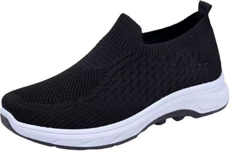 Femme Baskets sans Lacet Confortables Légère Décontracté Élasticité Mesh Respirantes Mode Chaussures de Course Confortables Jogging Formateurs Running Sport Sneakers