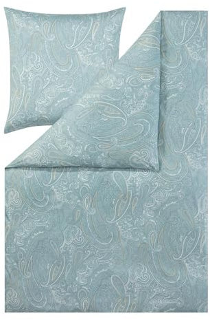 Bettwäsche Nathan | beige Mako-Interlock-Jersey (Salbei 532, 1 x 80x80 + 1 x 155x220 cm)