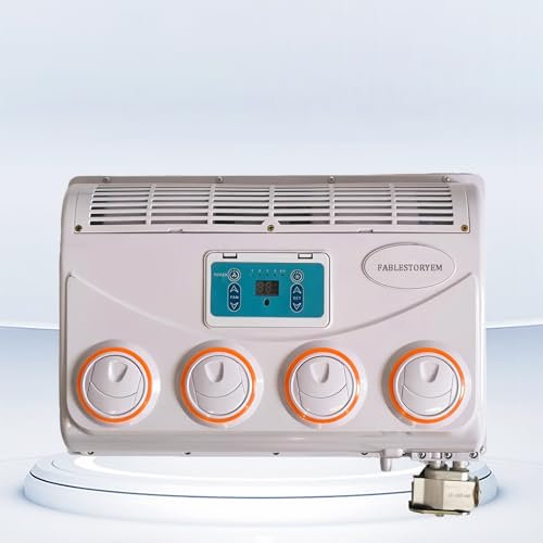 Climatisation de Voiture - Évaporateur Universel pour Climatiseur de Voiture et Camion - Rotative à 360°, Ventilateur de Refroidissement Suspendu, Évaporateur Mural pour Caravane/Camion/Bus,24V